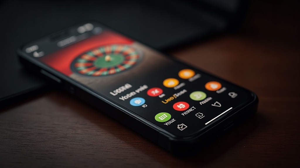 Smartphone mit deutschsprachiger Casino-Oberfläche