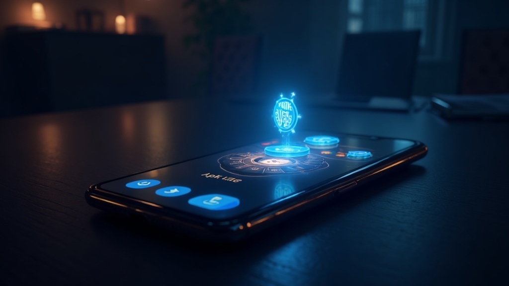 Smartphone zeigt App-, APK- und Browserzugang im Casino-Stil