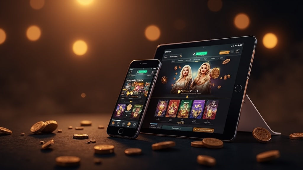 Browserbasierte Casino-Oberfläche auf Smartphone und Tablet